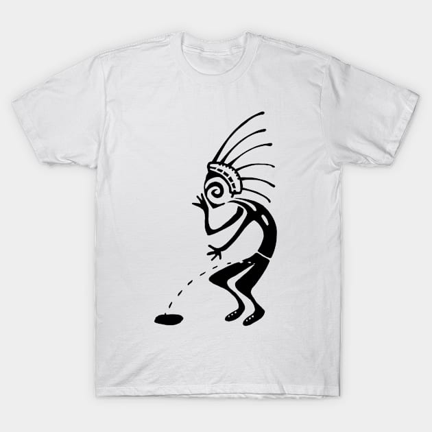 Kokopelli toilet m black T-Shirt by ngmx